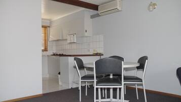Fridge, microwave, coffee/tea maker, electric kettle