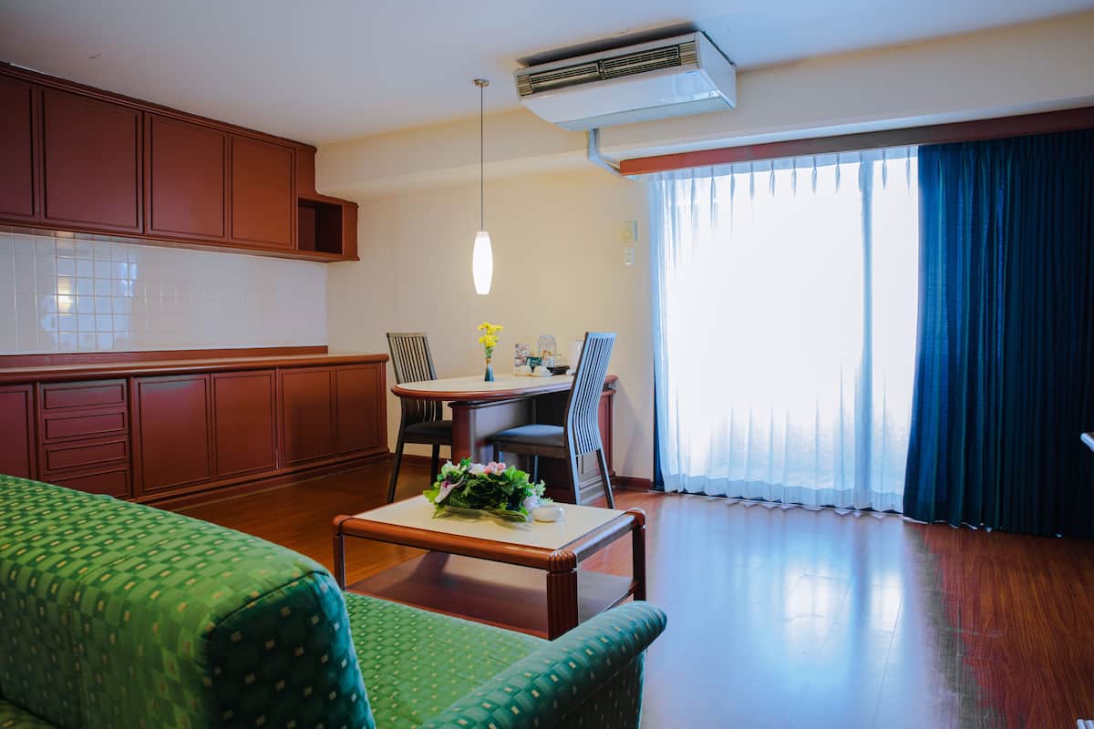 Superior Suite, City View | Living area | TV