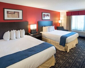 Standard Room, 2 Queen Beds, Non Smoking | Desk, laptop workspace, blackout curtains, iron/ironing board - Quality Inn Brooklyn Center (Brooklyn Center)