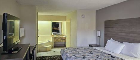 Desk, laptop workspace, iron/ironing board, free WiFi