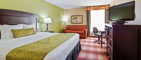 Down duvets, pillow-top beds, desk, laptop workspace