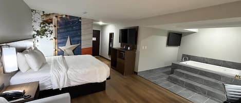 Down duvets, pillow-top beds, desk, laptop workspace