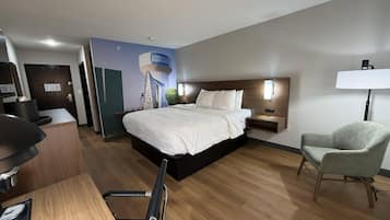 Down duvets, pillow-top beds, desk, laptop workspace