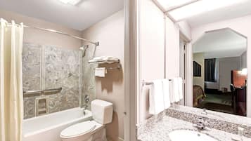 Free toiletries, hair dryer, towels