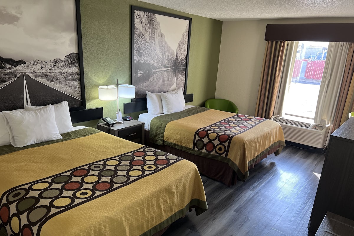 Standard Room, 2 Queen Beds, Smoking | In-room safe, desk, iron/ironing board, free WiFi