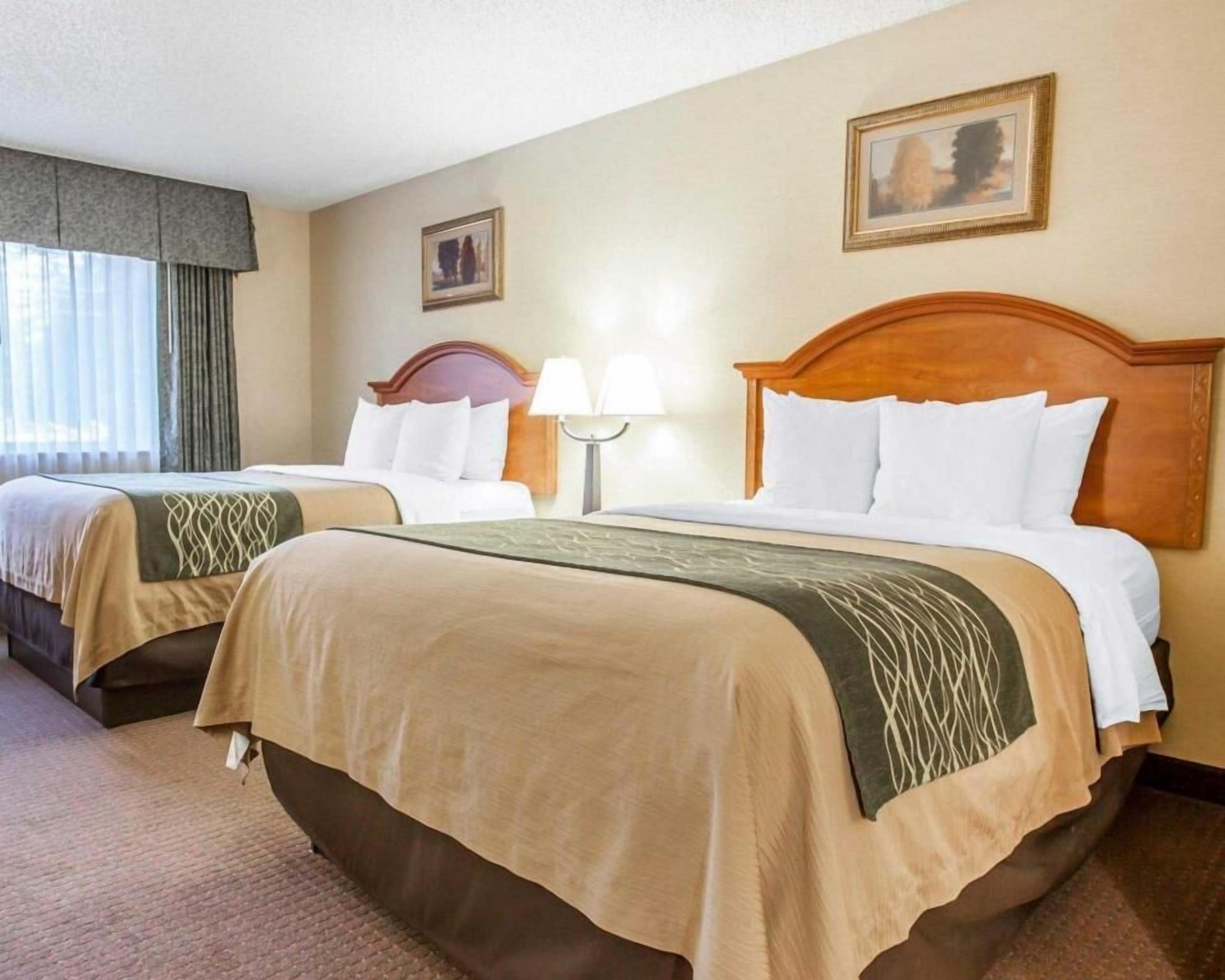 Pillowtop beds, blackout drapes, iron/ironing board, free WiFi