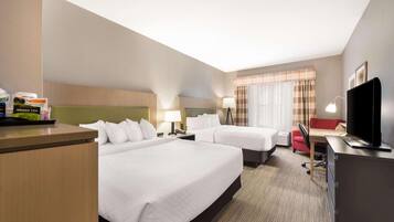 Blackout curtains, iron/ironing board, free cots/infant beds