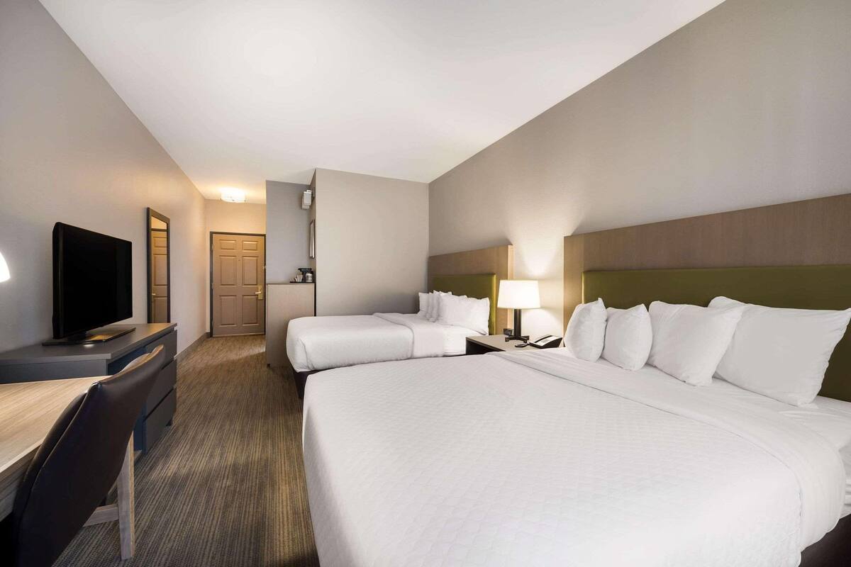 blackout curtains, iron/ironing board, free cots/infant beds