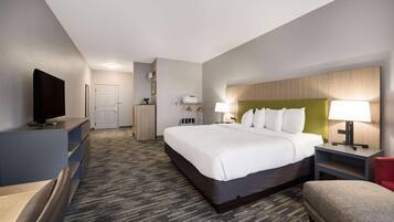 Blackout drapes, iron/ironing board, free cribs/infant beds