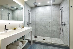 Premium Suite, 1 King Bed | Bathroom shower