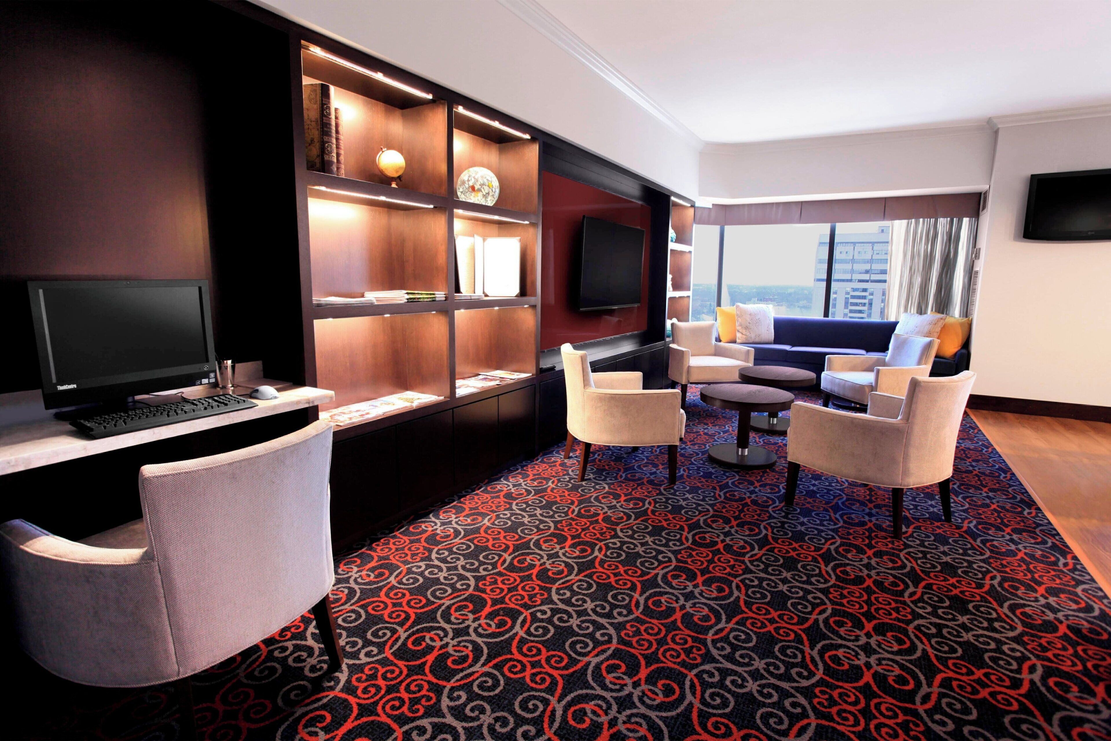 signature room, 1 king bed, city view (signature club) | lounge | lobby lounge