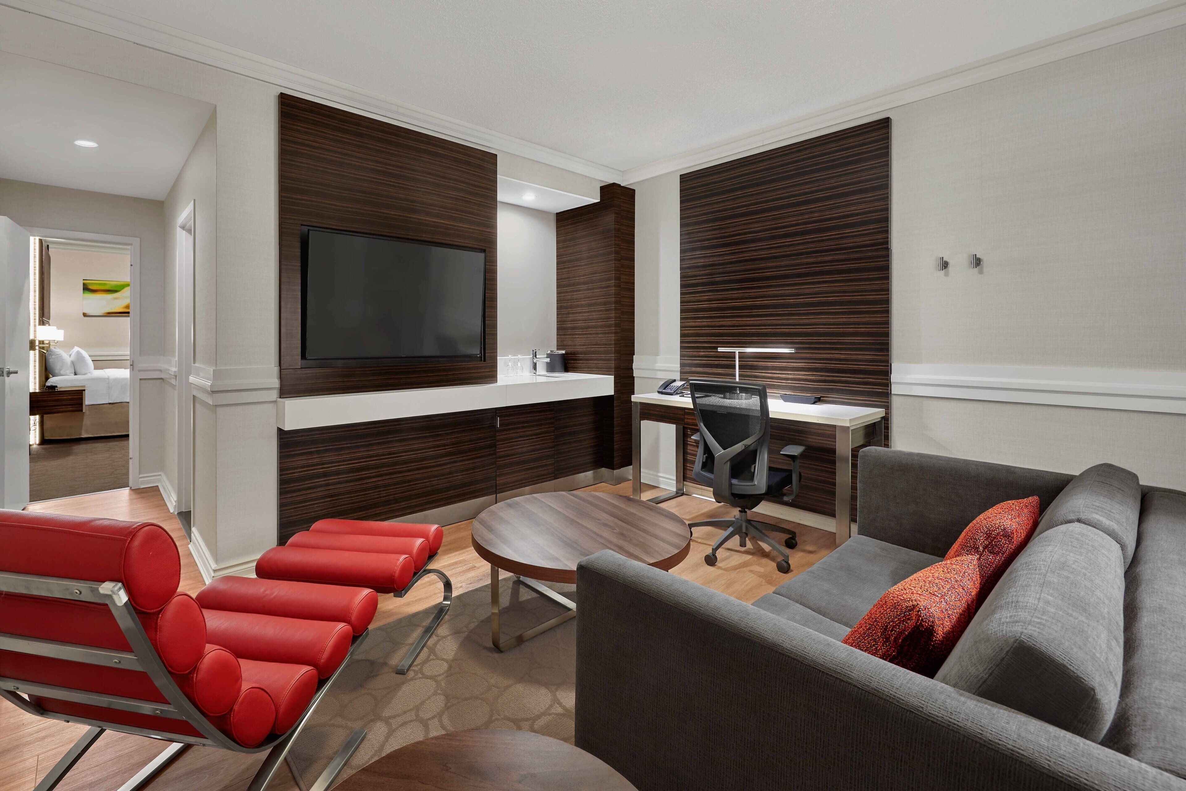 room, 1 king bed, non smoking | living area | 55-inch smart tv with cable channels, tv, pay films