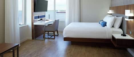 Ropa de cama de alta calidad y escritorio
