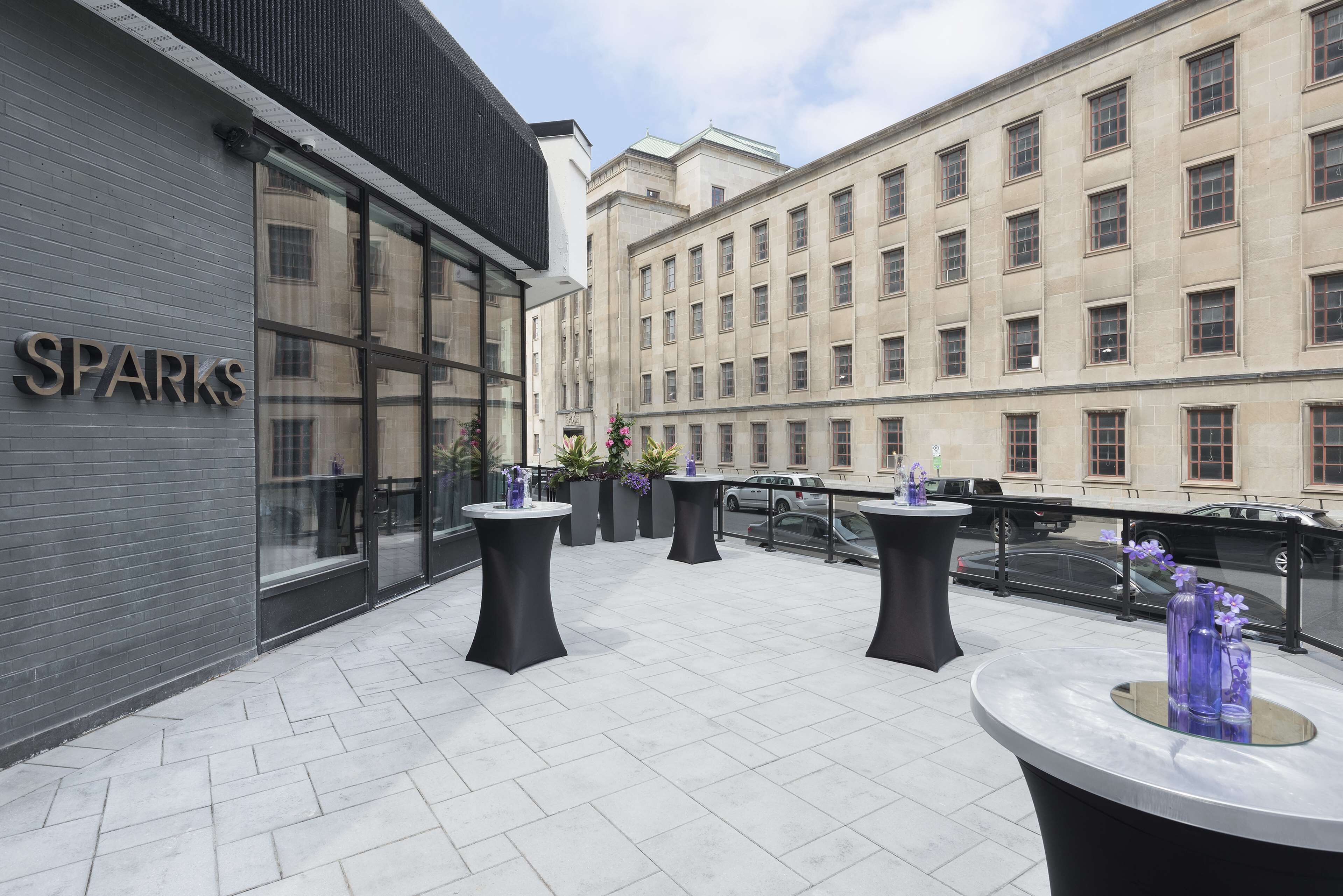 outdoor banquet area