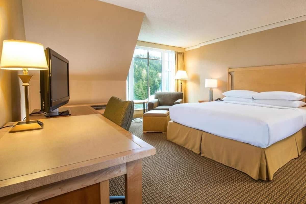 Premium bedding, down comforters, in-room safe, desk