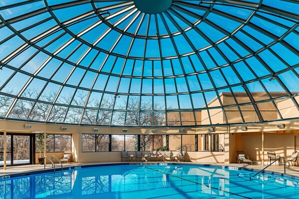 Indoor pool, open 6:30 AM to 11:00 PM, sun loungers