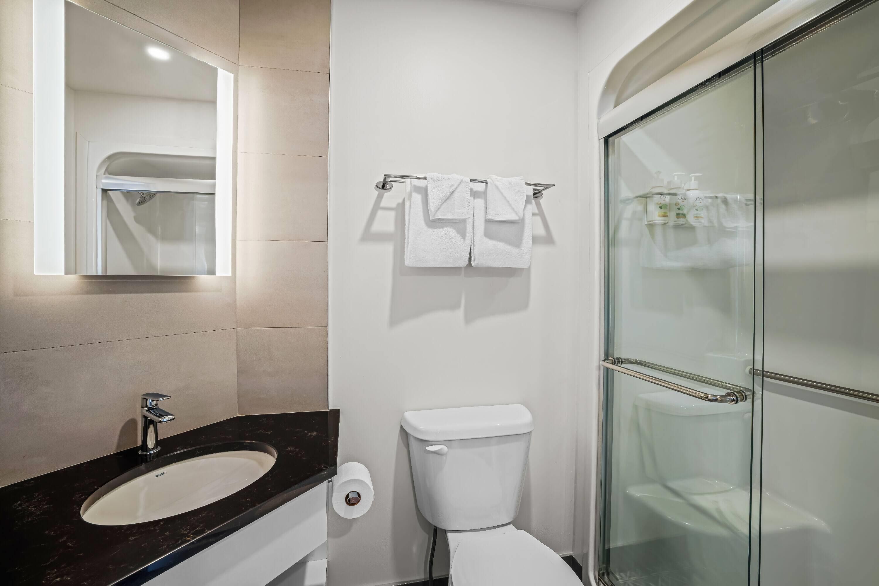 room, 1 king bed, non smoking | bathroom | combined shower/bathtub, free toiletries, hair dryer, towels
