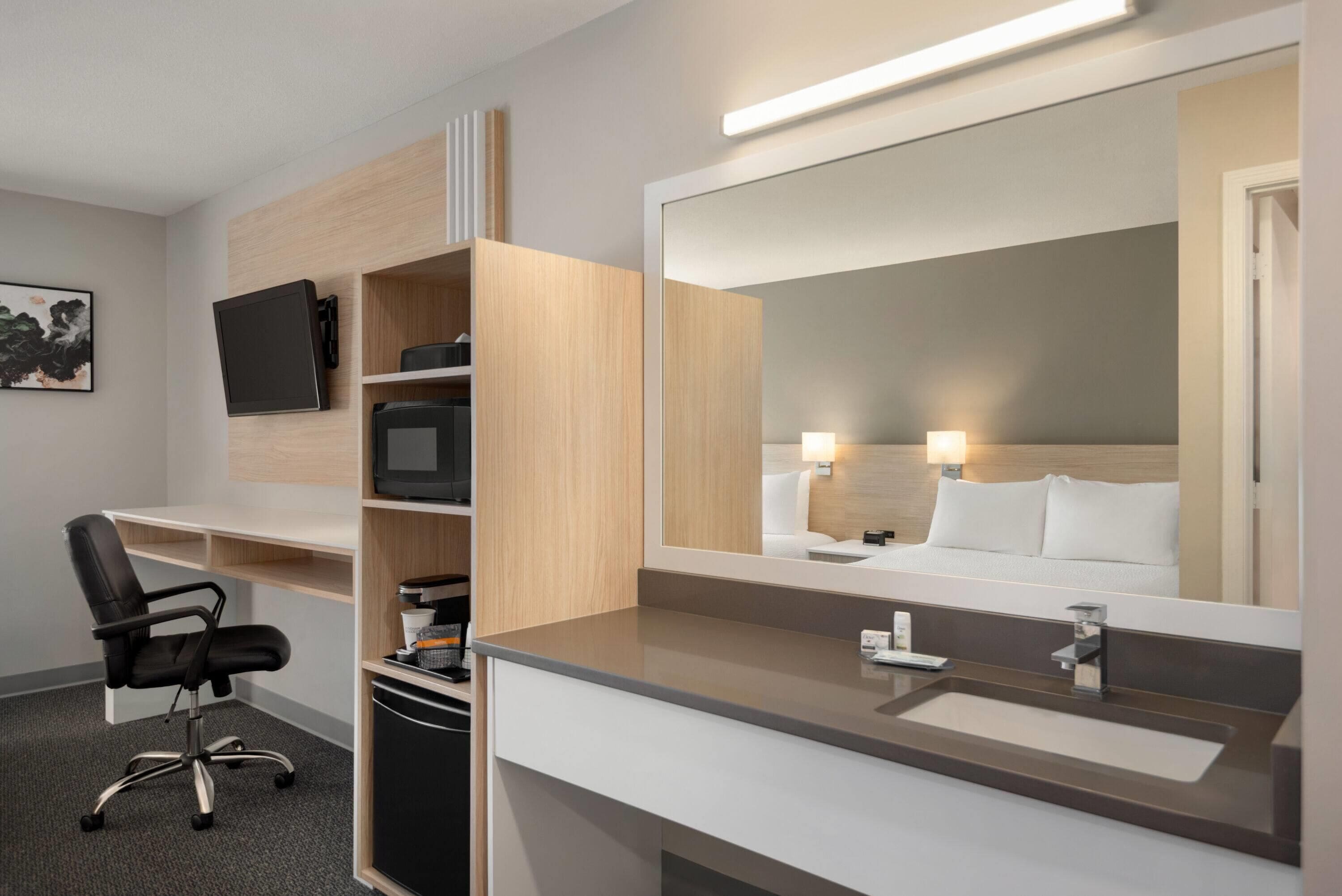 standard room, 2 queen beds | laptop workspace, blackout curtains, iron/ironing board, free wifi