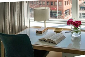 Premium bedding, in-room safe, desk, laptop workspace