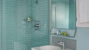 Ducha, artículos de tocador de diseñador, secador de pelo, toallas