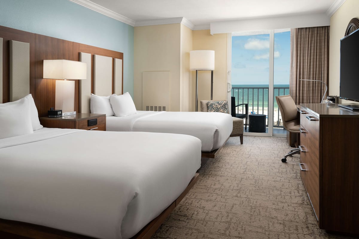Room, 2 Double Beds (Gulf View) | Hypo-allergenic bedding, pillowtop beds, in-room safe, desk
