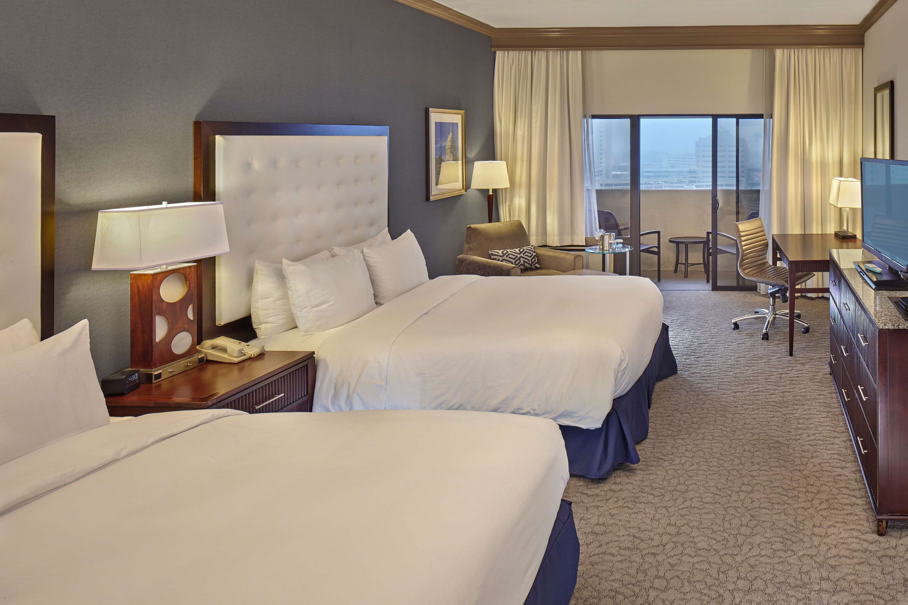 executive room, 2 queen beds | premium bedding, in-room safe, desk, blackout curtains