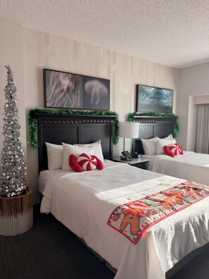 Suite, 2 Double Beds, Non Smoking | In-room safe, desk, laptop workspace, iron/ironing board