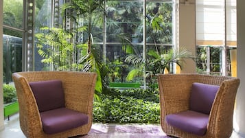 Vue depuis lâhĂ©bergement