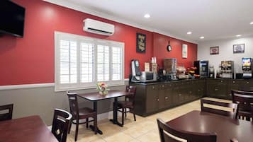 Free daily self-serve breakfast