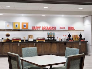 Free daily buffet breakfast
