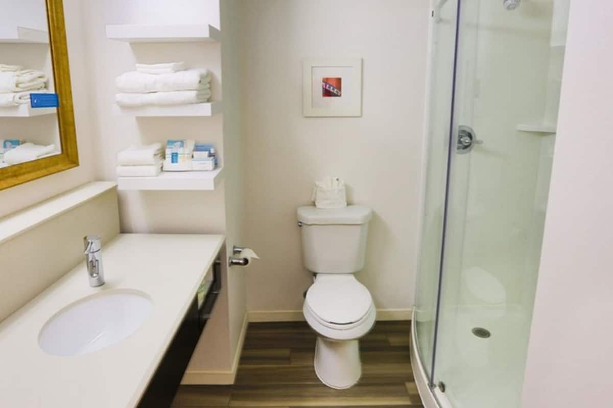 free toiletries, hair dryer, towels, soap