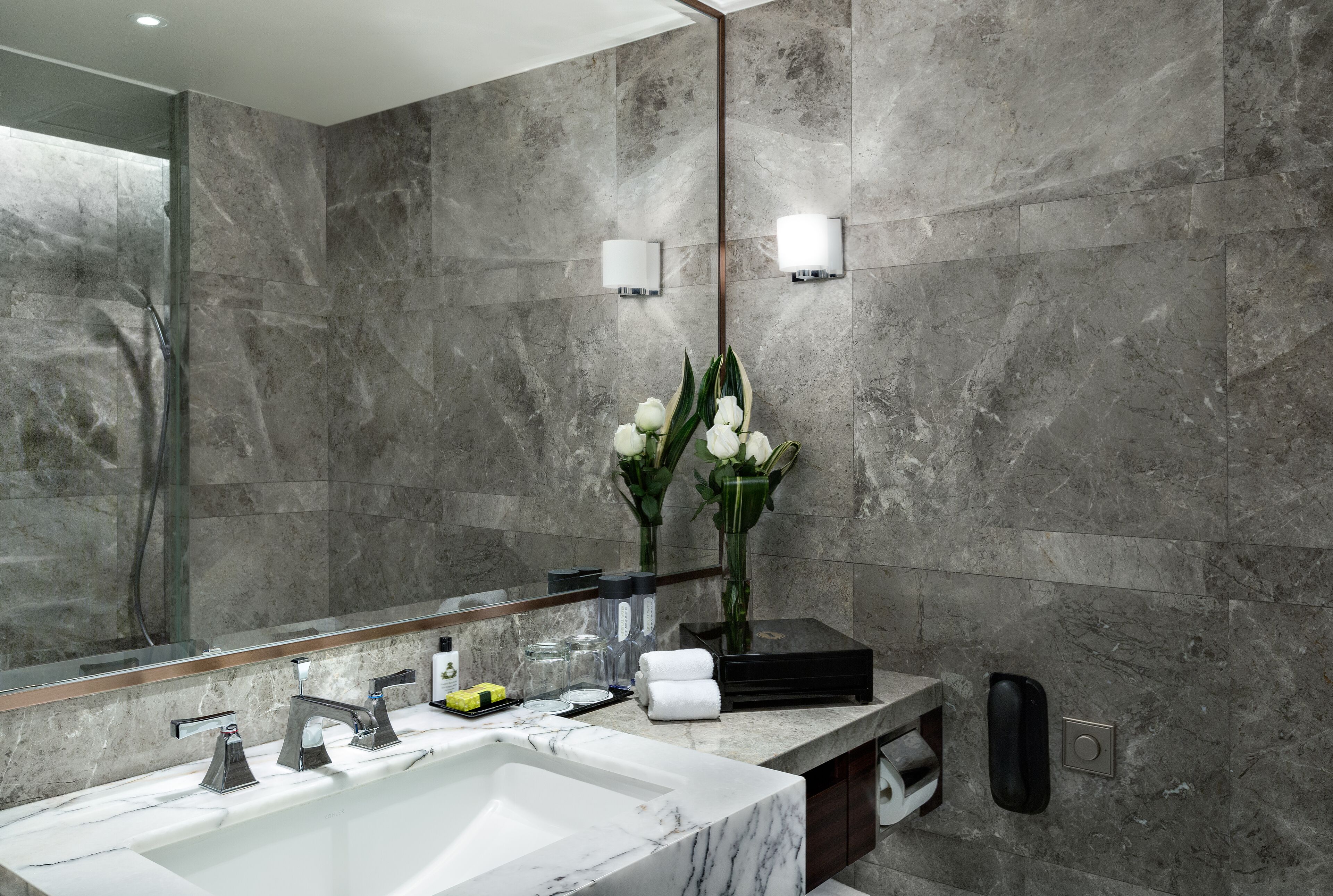 free toiletries, hair dryer, bathrobes, slippers