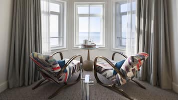 Suite, Sea View, Corner | Egyptian cotton sheets, premium bedding, pillowtop beds, minibar