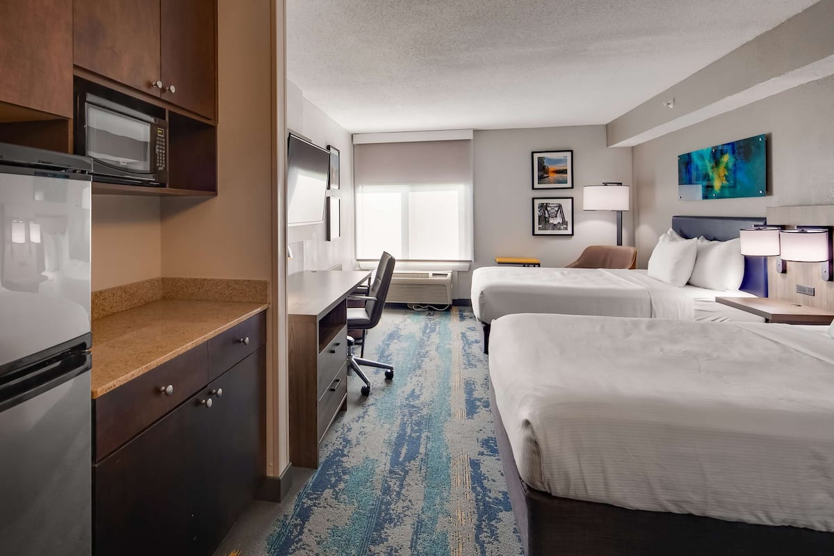 Standard Room, 2 Queen Beds, Non Smoking, Refrigerator & Microwave