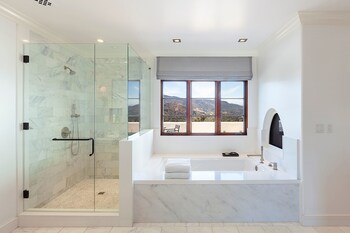Designer toiletries, hair dryer, bathrobes, slippers at Ojai Valley Inn