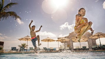 2 outdoor pools, pool umbrellas, sun loungers