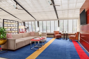 Sitting area in hotel lobby at Four Points By Sheraton Los Angeles Intl Airport