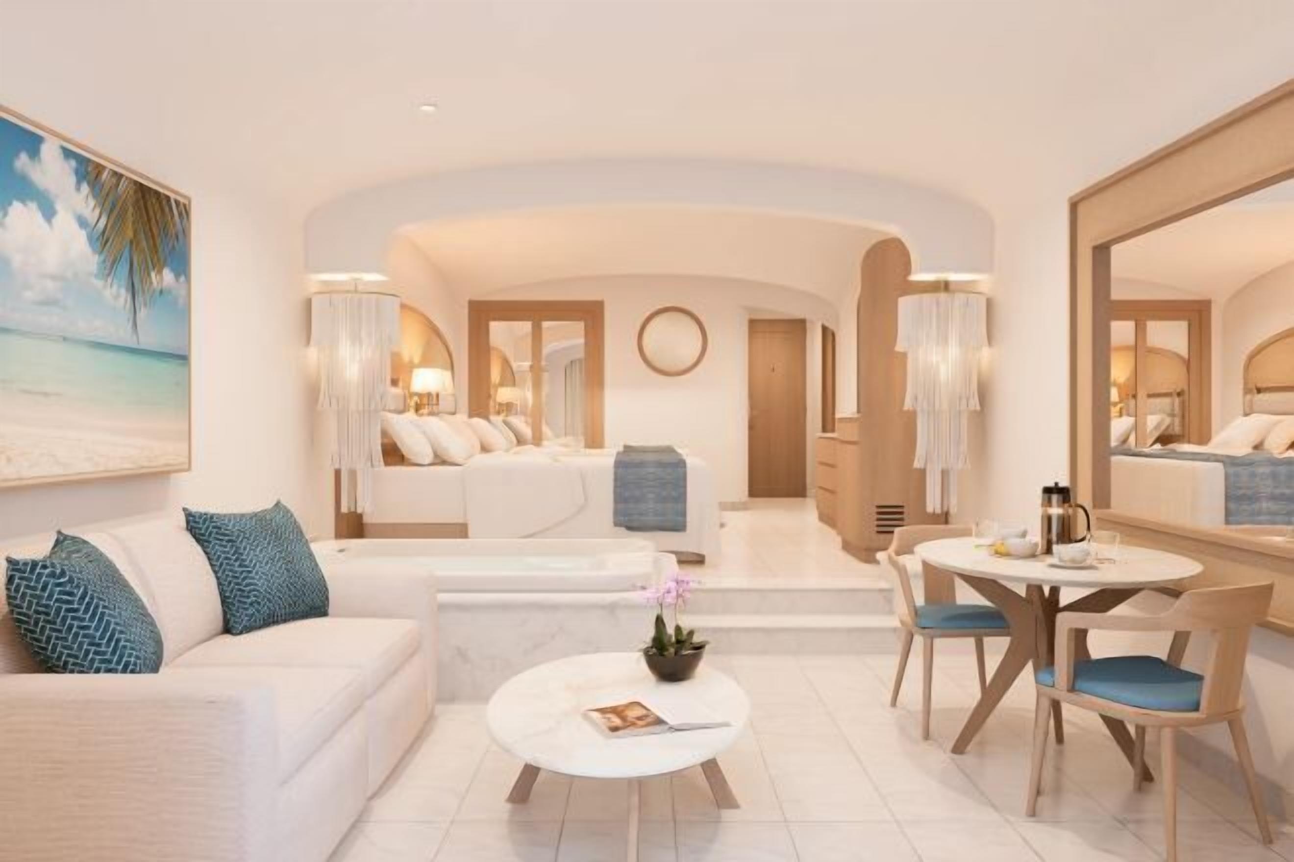 Premium bedding, pillow-top beds, free minibar, in-room safe