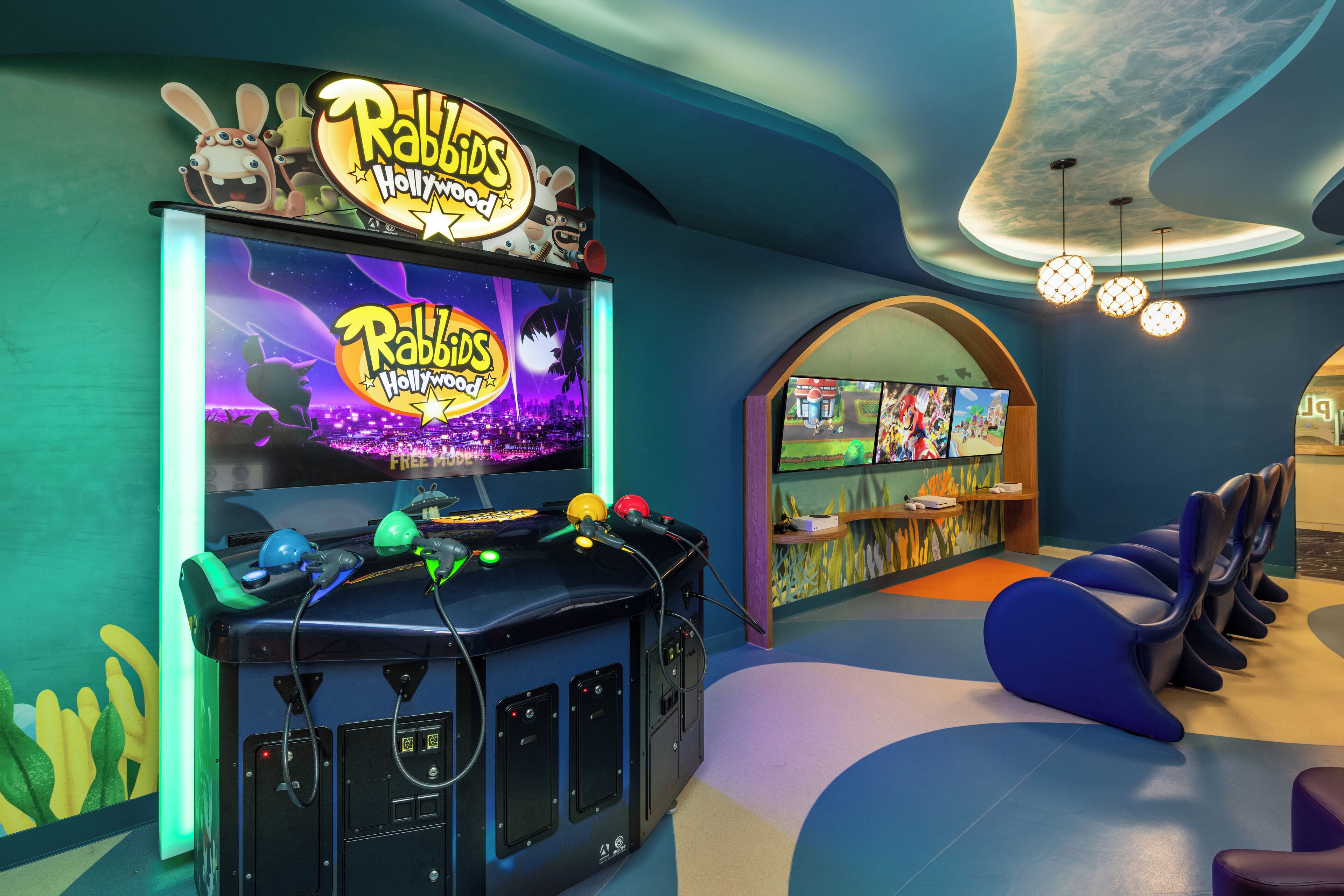 Área de juegos infantiles techada