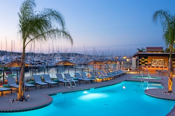 2 outdoor pools, open 6:00 AM to 10:00 PM, cabanas (surcharge) at Kona Kai San Diego