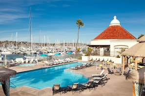 2 outdoor pools, open 6:00 AM to 10:00 PM, pool cabanas (surcharge)