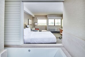 In-room safe, desk, laptop workspace, blackout curtains
