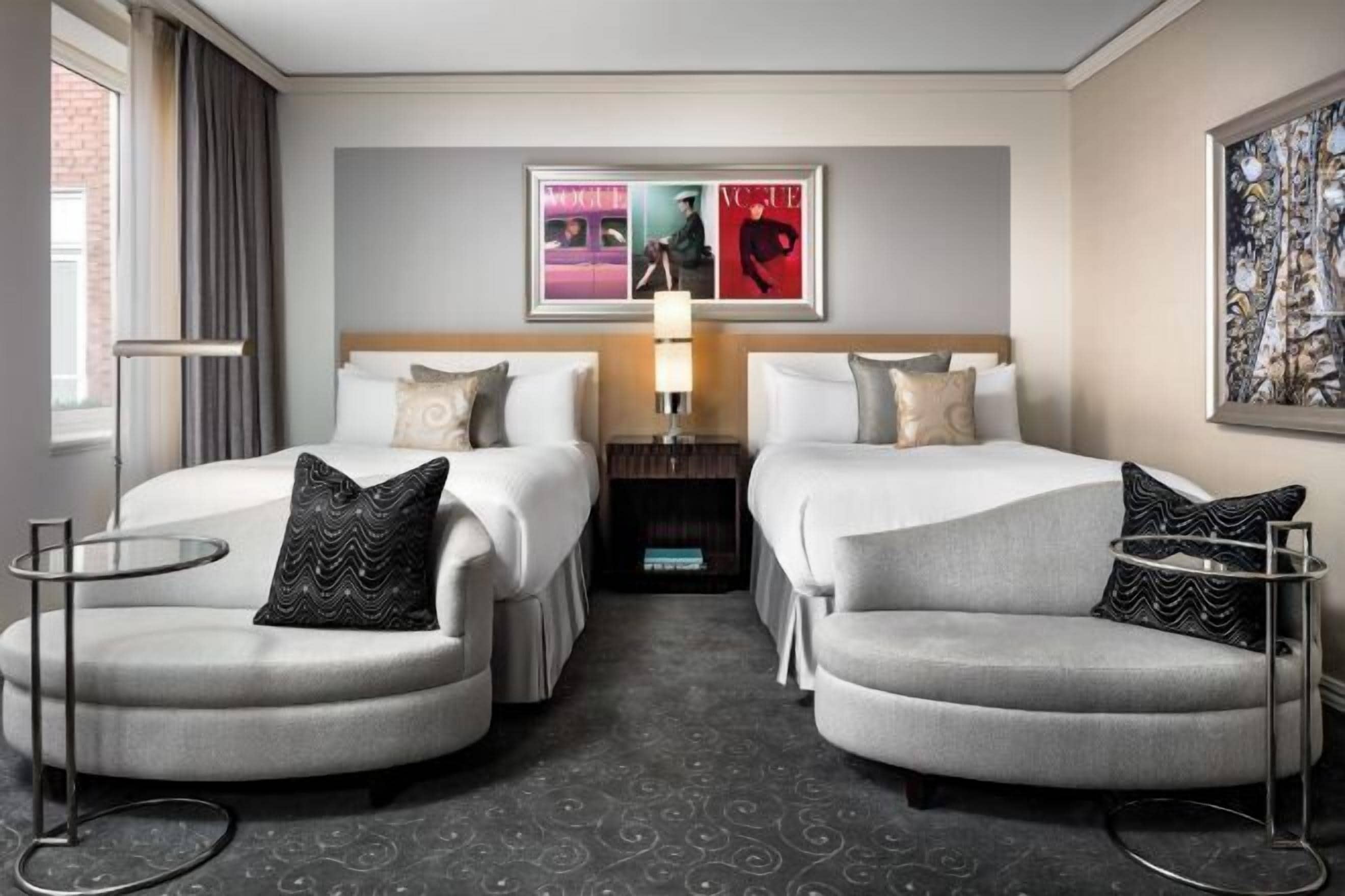 Premium bedding, down duvets, Select Comfort beds, minibar