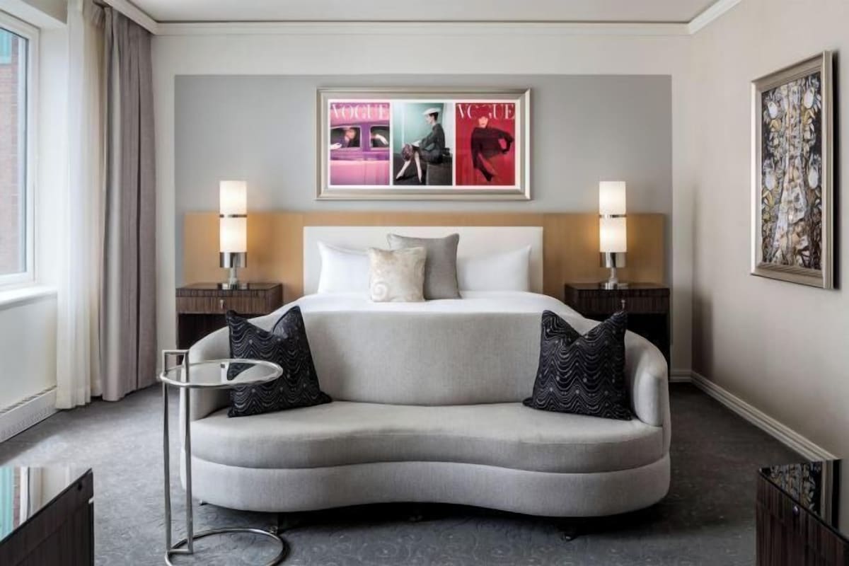 Premium bedding, down duvets, Select Comfort beds, minibar