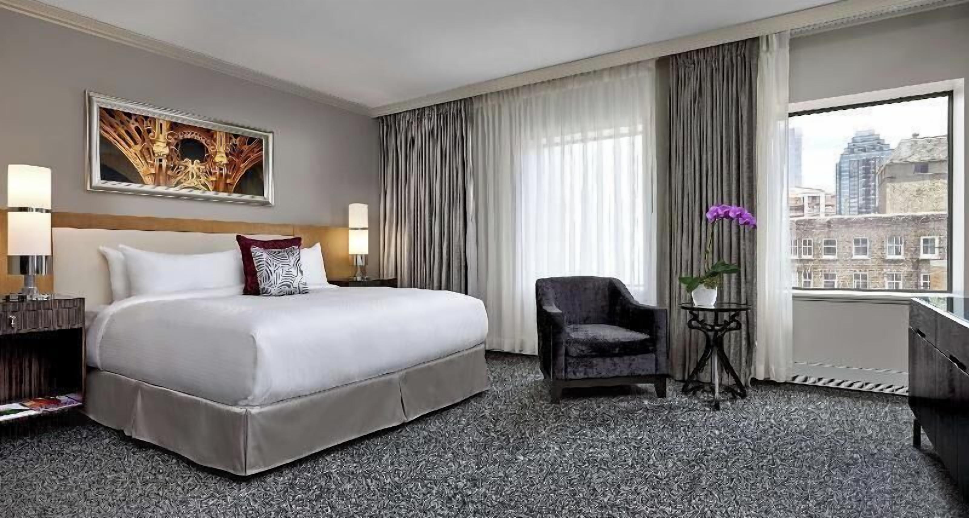 Premium bedding, down comforters, Select Comfort beds, minibar