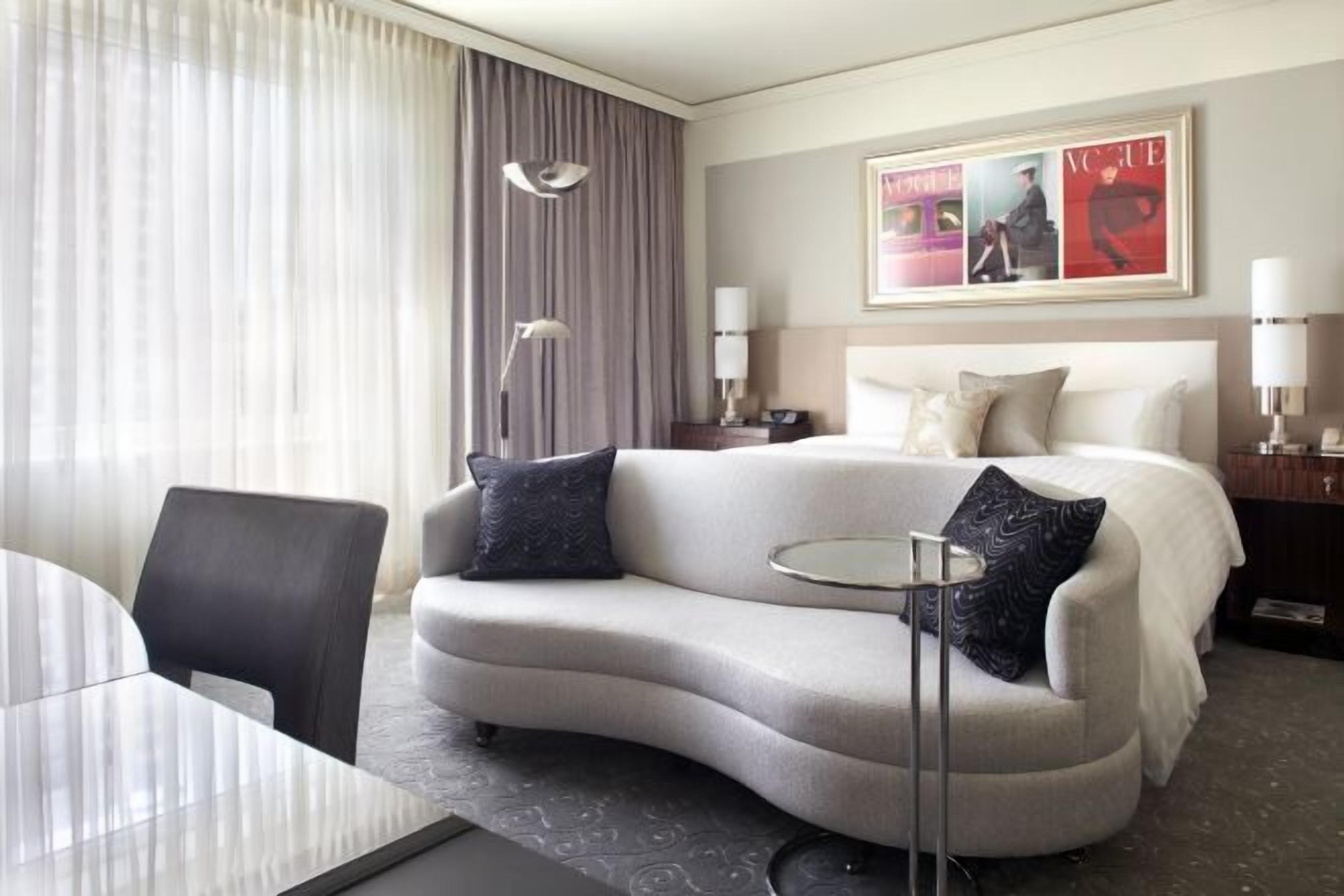 Premium bedding, down duvets, Select Comfort beds, minibar