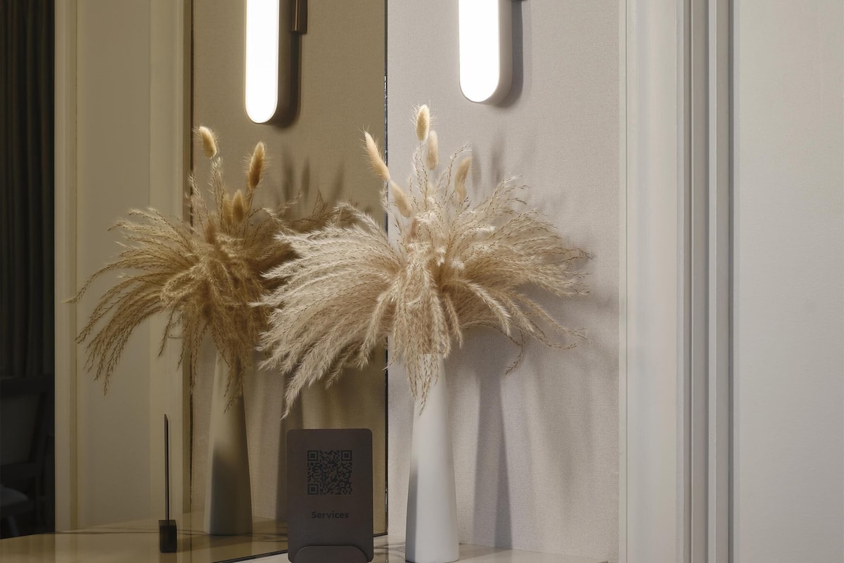 Premium bedding, down comforters, Select Comfort beds, minibar