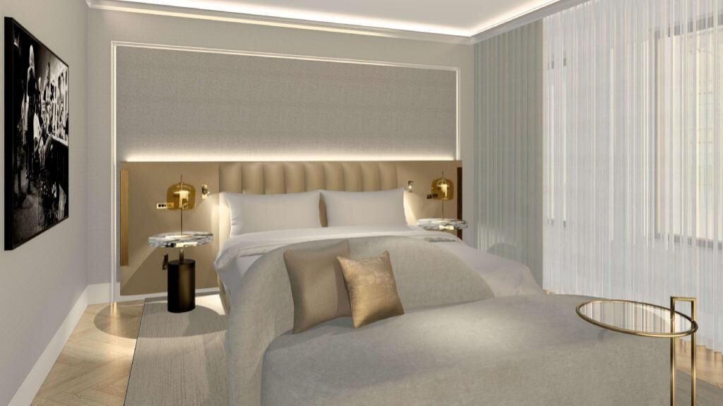 Premium bedding, down comforters, Select Comfort beds, minibar