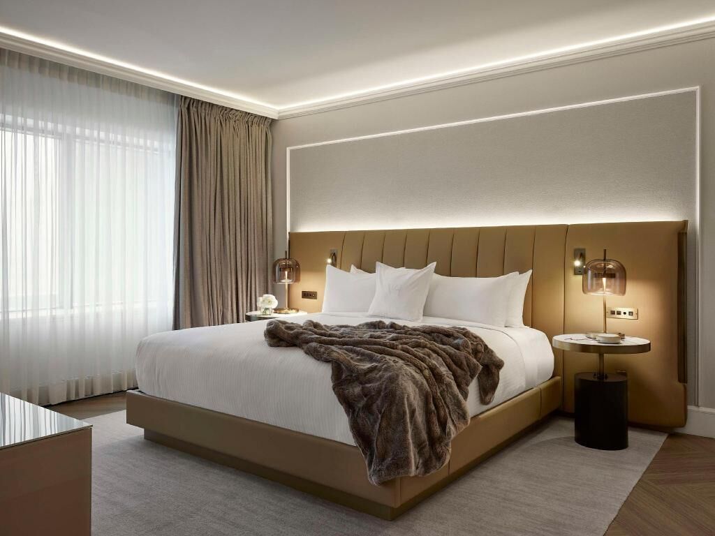 Premium bedding, down comforters, Select Comfort beds, minibar