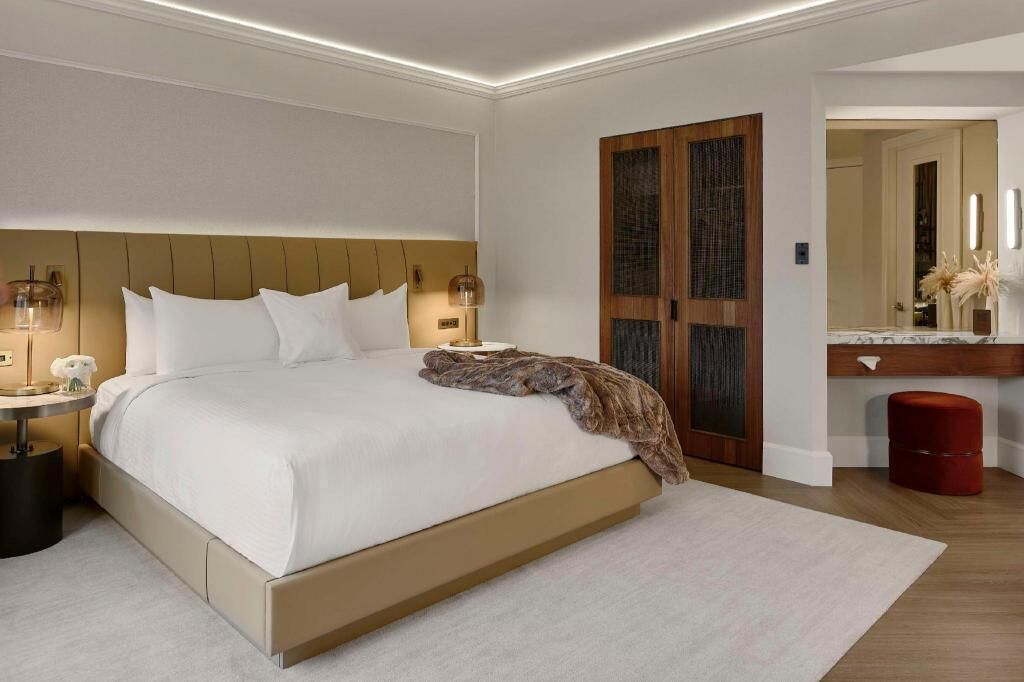 Premium bedding, down comforters, Select Comfort beds, minibar